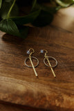 Bar Hoop Drop Earring