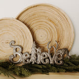 Believe Holiday Metal Art Sign