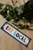 Eat Local Embroidered Banner