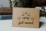 Just Married Greeting Card