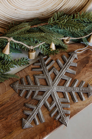 Large Metal Art Snowflake Ornaments