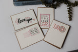Love Postage Stamp Greeting Cards