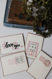 Love Postage Stamp Greeting Cards