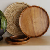 Acacia Round Plates