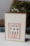 Love Postage Stamp Greeting Cards