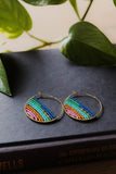 Layered Stripes Bead Hoop Earring