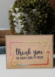Thank You For Being My Person Greeting Card