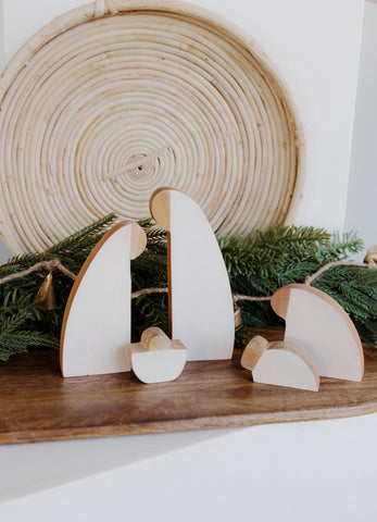 Handmade Wooden Nativity Set