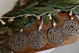 Round Word Metal Art Ornaments