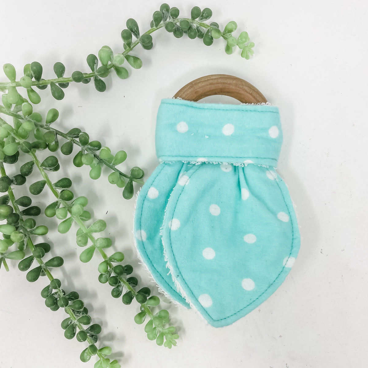 polka dot teething toy