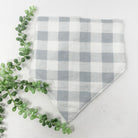 Plaid bandana bib